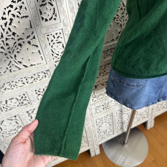 Fenn Wright Manson 100% 2-Fly Cashmere Emerald Green Long Sleeve Sweater Sz M - Picture 4 of 7